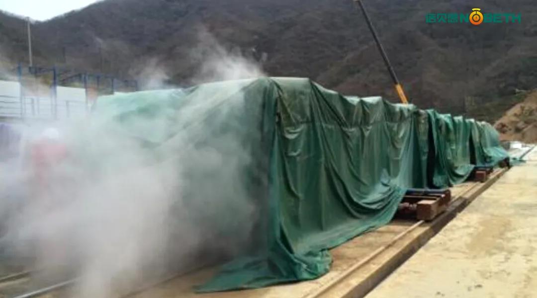 水泥制品蒸汽養(yǎng)護(hù)現(xiàn)場(chǎng)