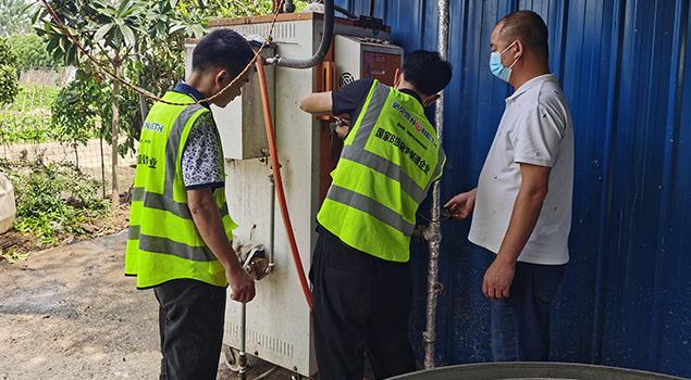 燃氣蒸汽發(fā)生器風門調(diào)節(jié)現(xiàn)場